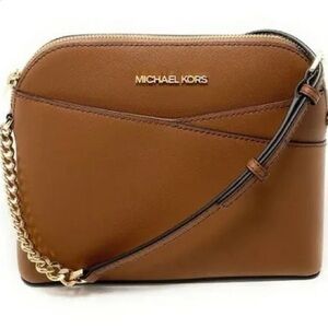 Michael Kors Tan Crossbody Bag with Gold Accents